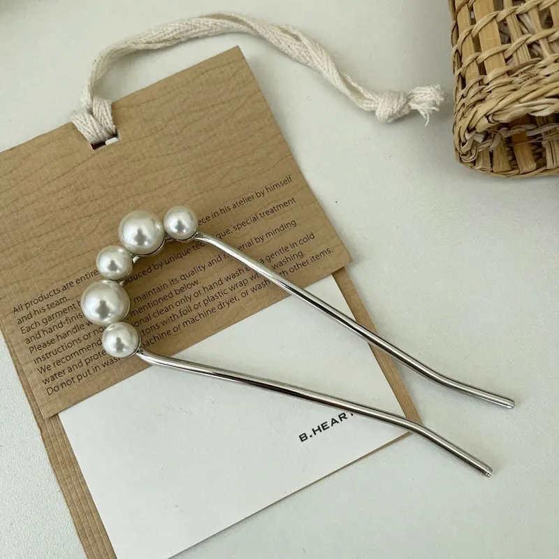 Korean Pearl U Hairpins