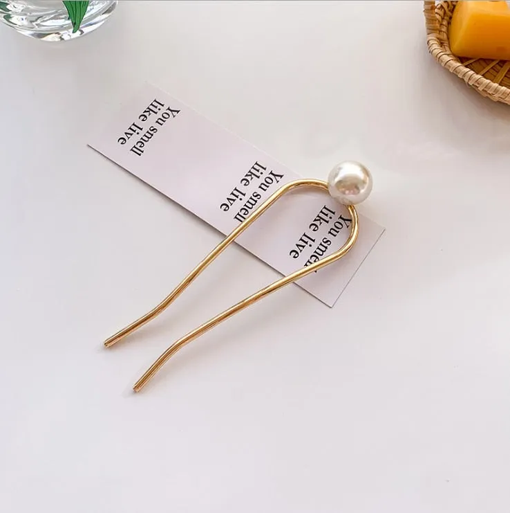 Korean Pearl U Hairpins
