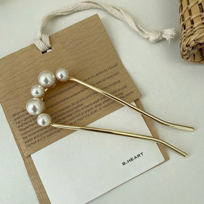 Korean Pearl U Hairpins