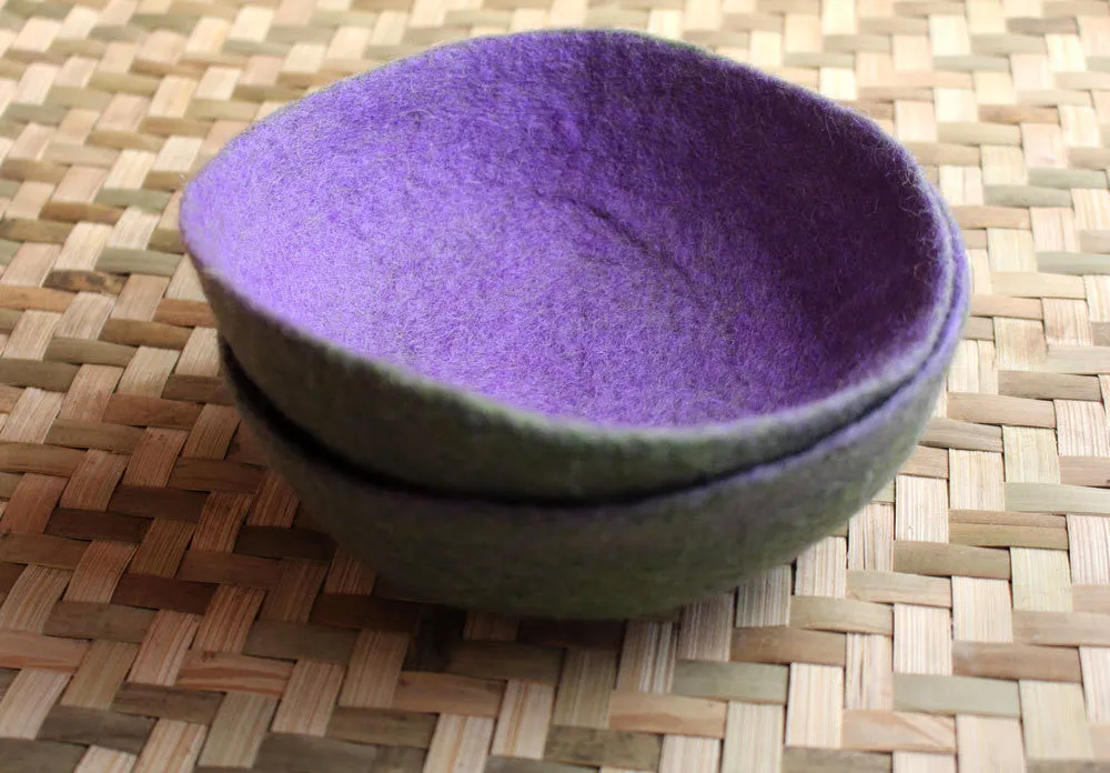 Large Felt Bowls, Felt Decorative Bowls
