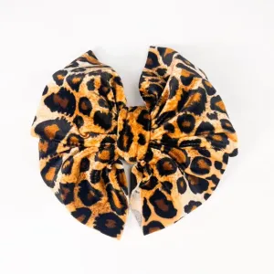 Leopard Velvet Messy Bow