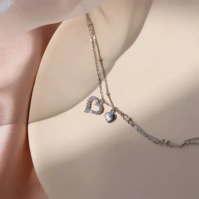 Love double layer niche design anklet