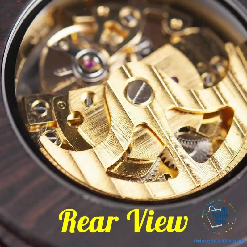 Men's Skeleton Style Wooden Watches - Love the Look!