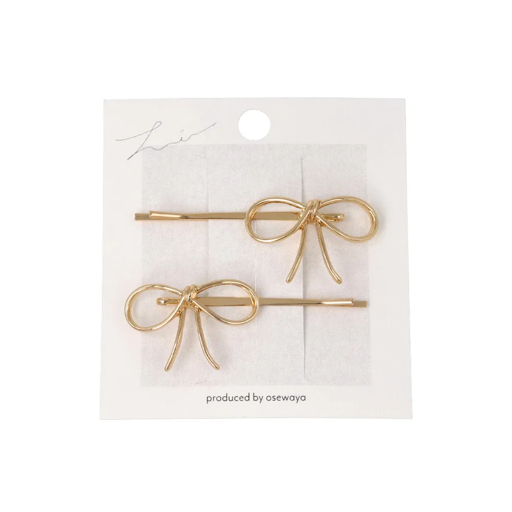 Metal Bow Hairpin Set
