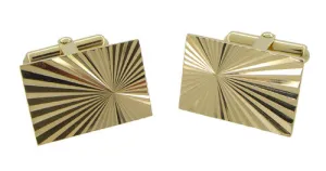 Mid-Century Antique Starburst Cufflinks in 14 Karat Gold