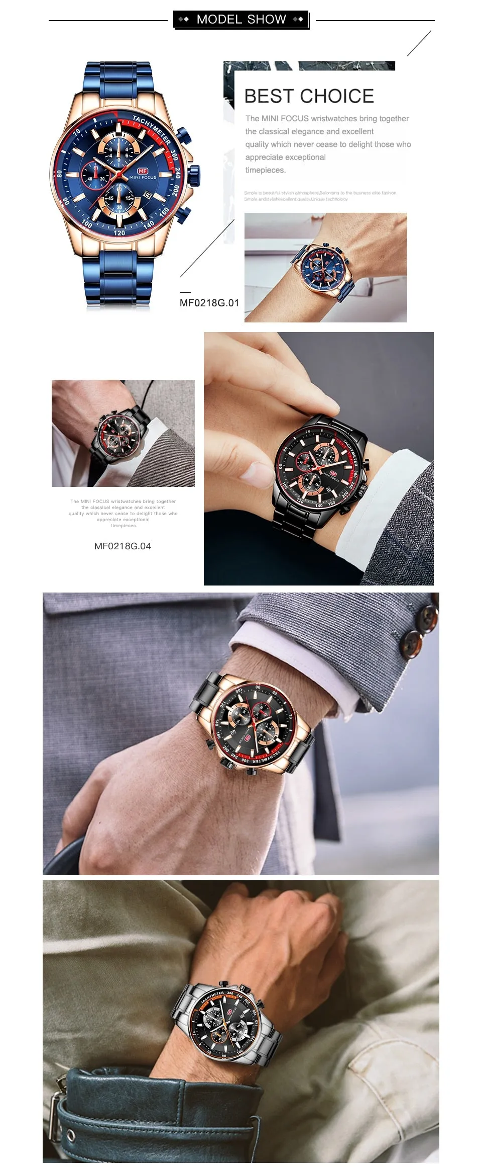 Mini Focus Chronograph Men's Fashionable Quartz Watch (Top Brand, Luxury Watches)