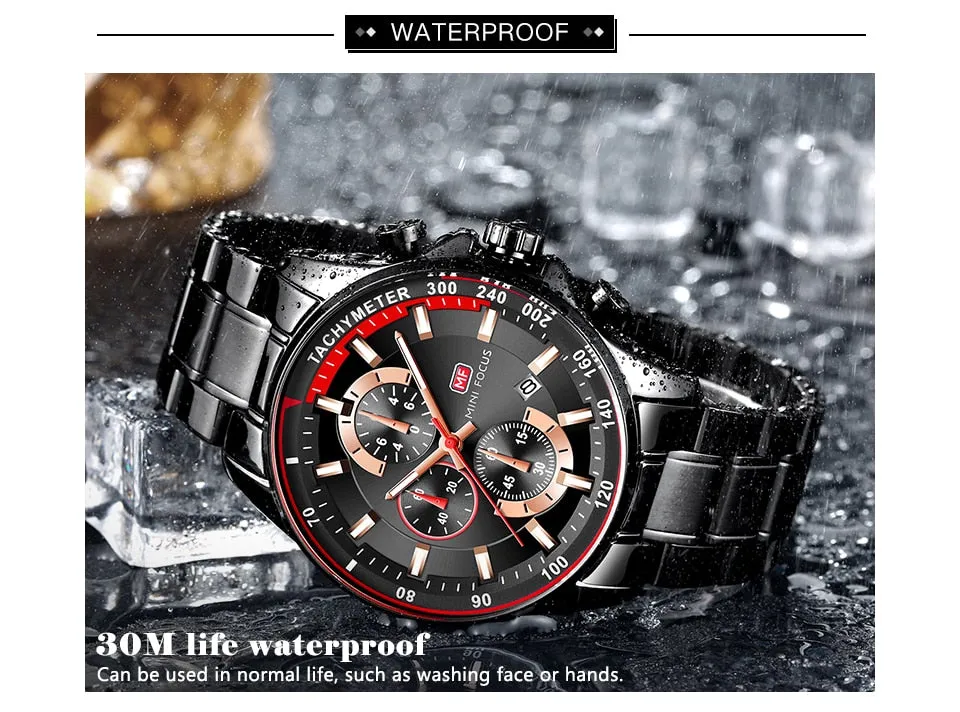 Mini Focus Chronograph Men's Fashionable Quartz Watch (Top Brand, Luxury Watches)
