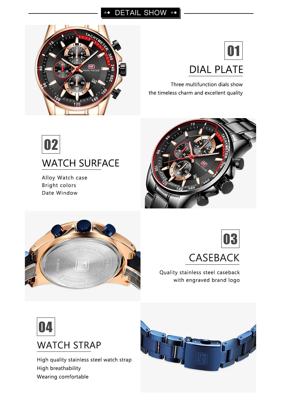 Mini Focus Chronograph Men's Fashionable Quartz Watch (Top Brand, Luxury Watches)