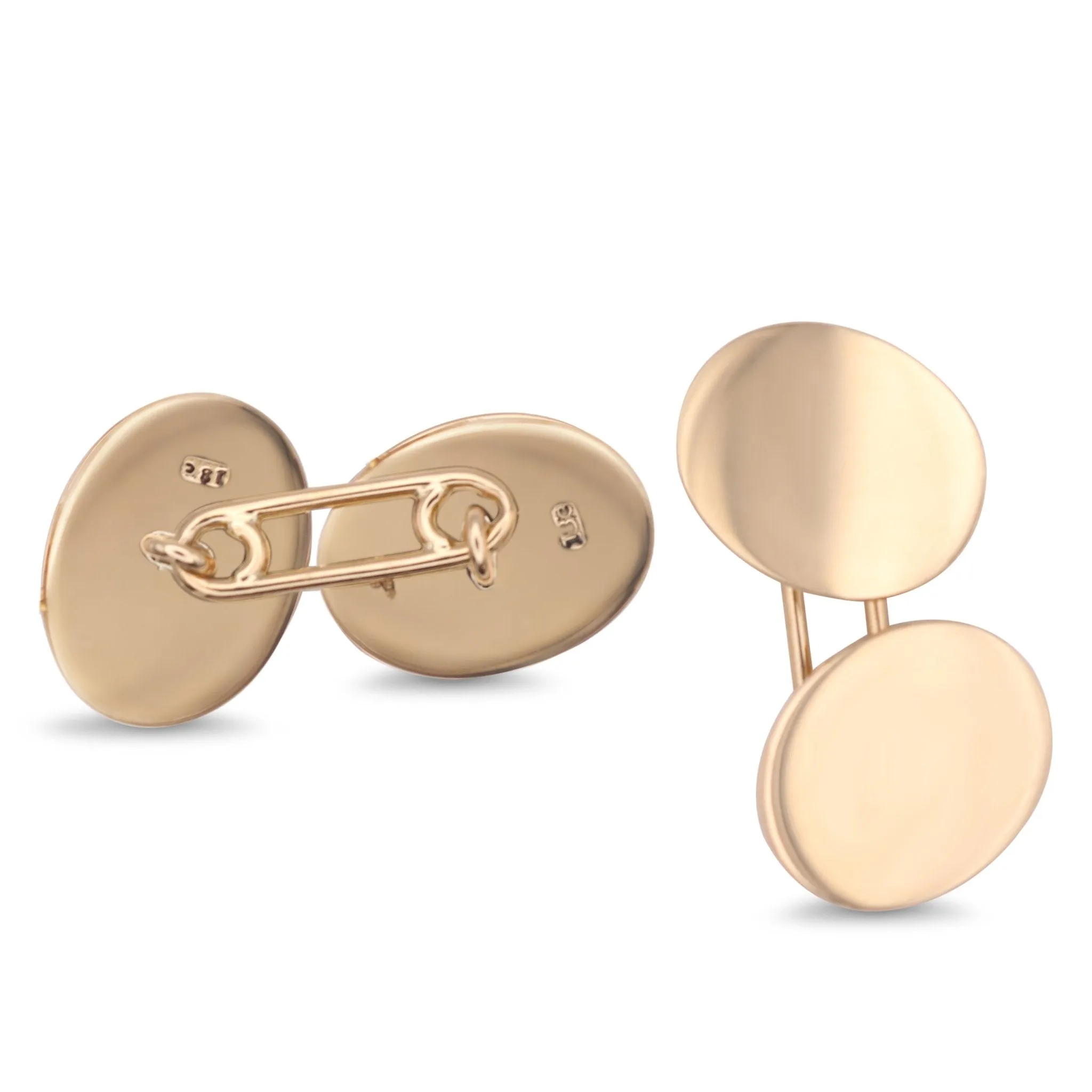Oval Cufflinks - 18ct Yellow Gold