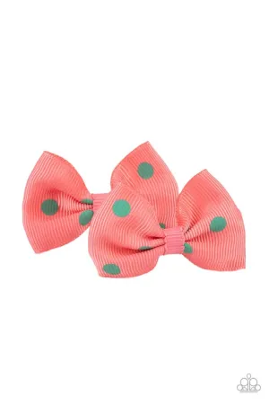 Paparazzi Hair Accessories ~ Polka Dot Drama - Orange