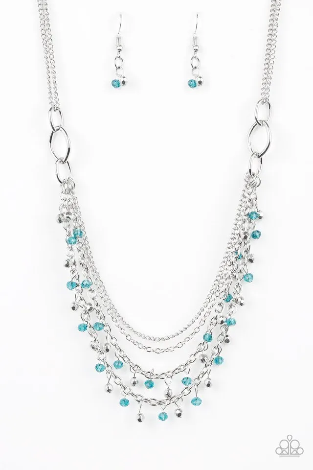 Paparazzi Necklace ~ Financially Fabulous - Blue