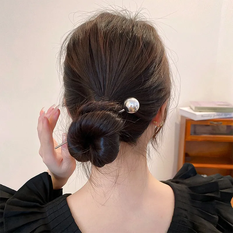 Pearl Hairpins & Barrette Set