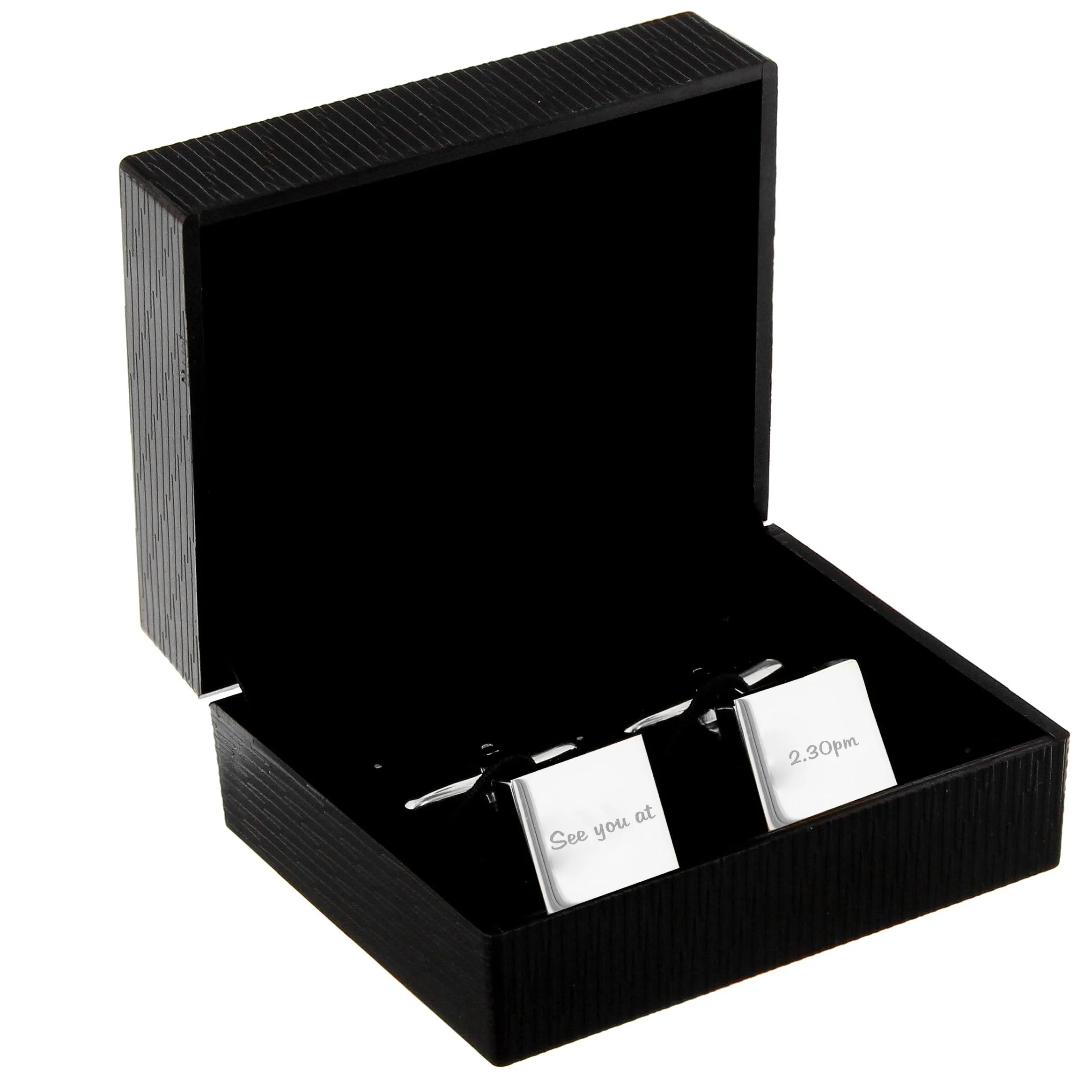 Personalised Any Message Square Cufflinks - 1 Line