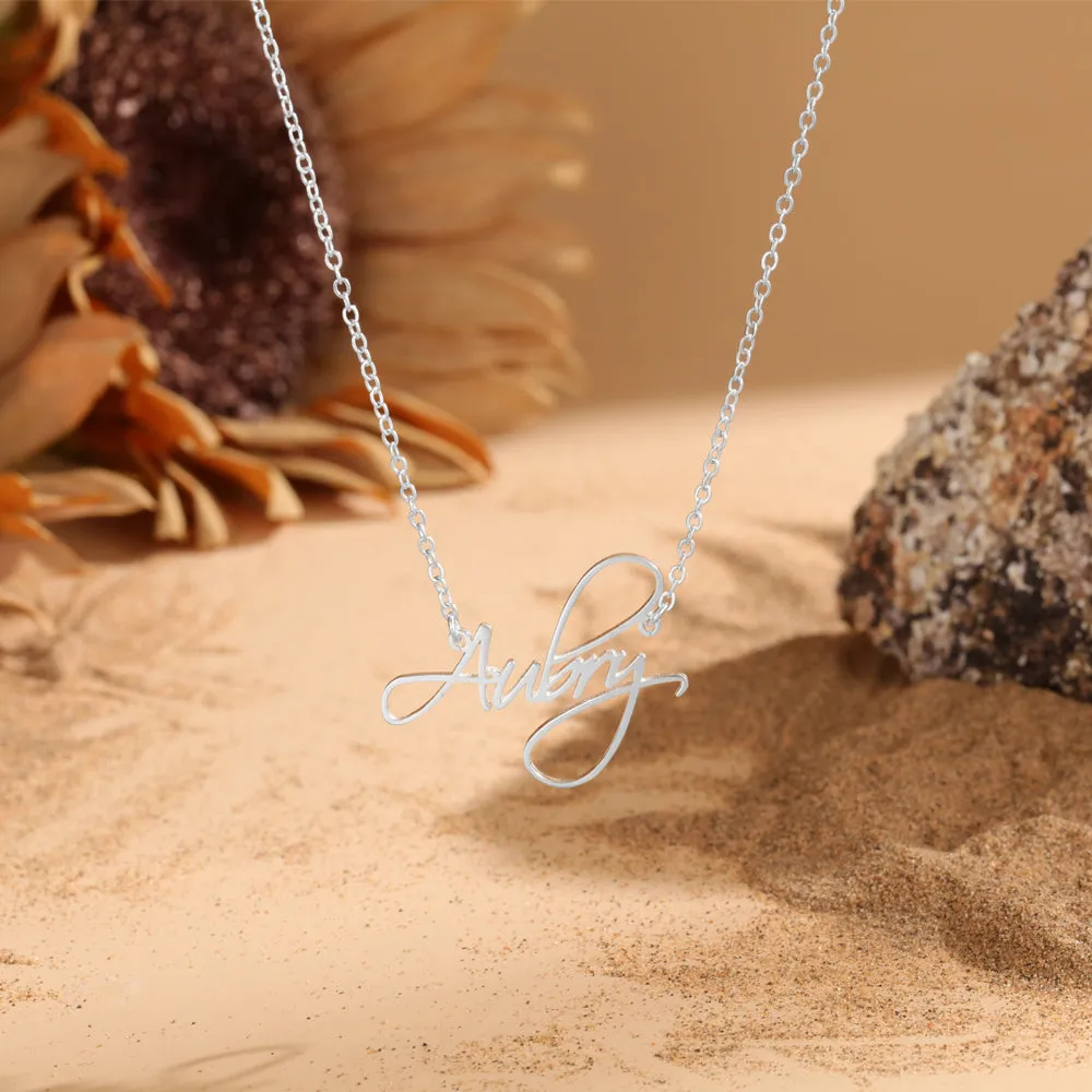 Personalized Custom Thin Chain Name Necklace