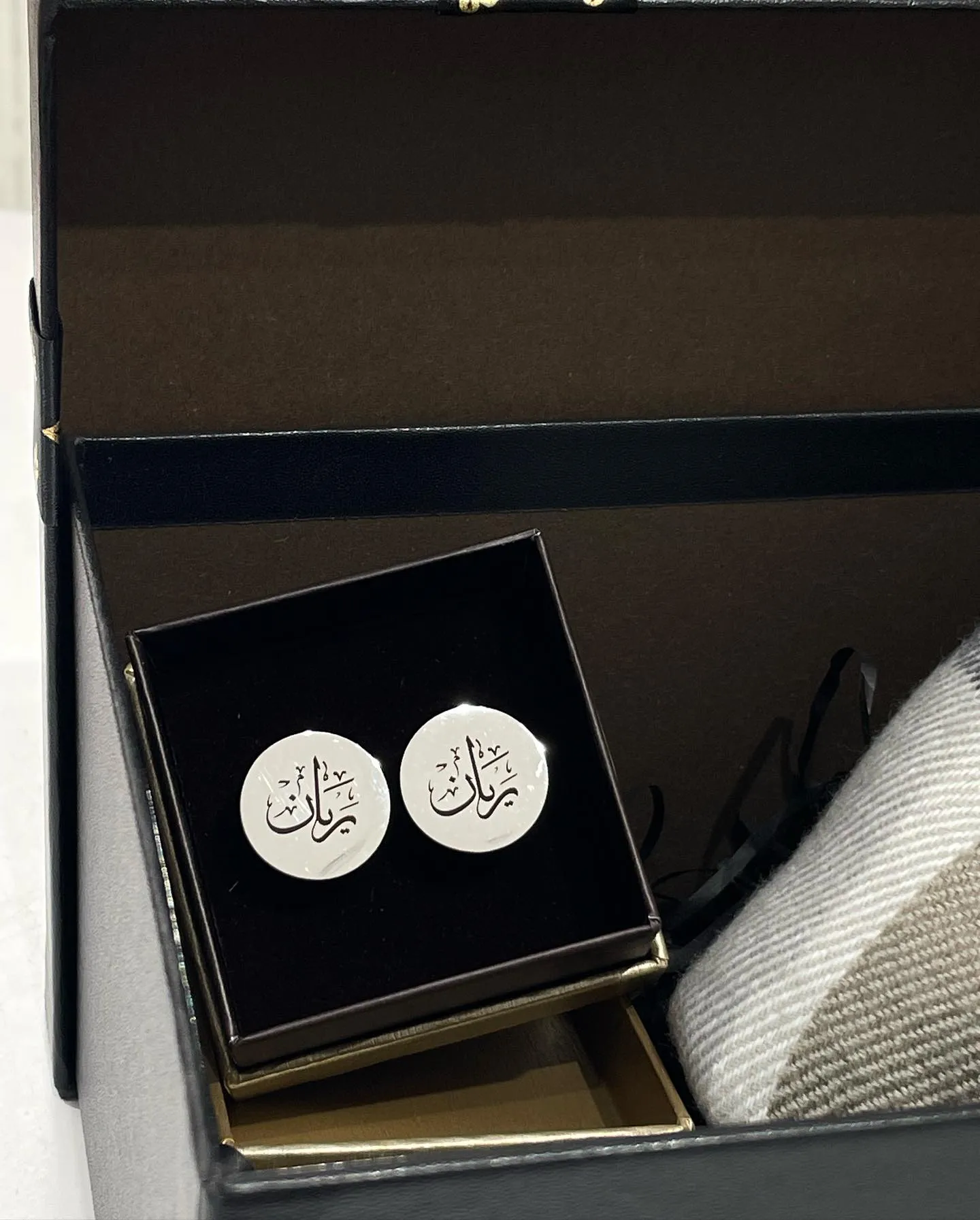 Personlized Round Arabic Cufflink