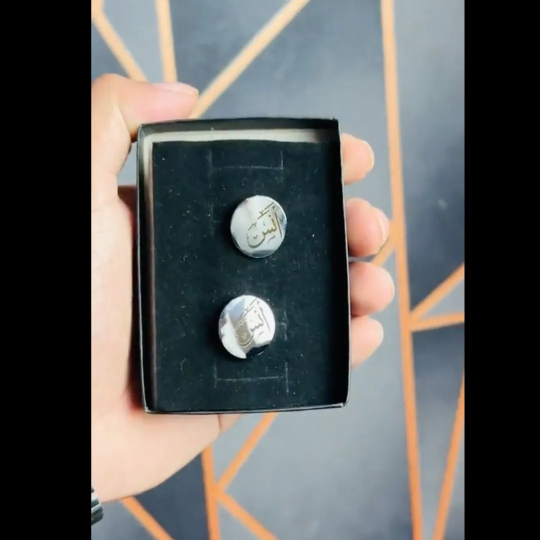 Personlized Round Arabic Cufflink