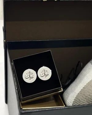 Personlized Round Arabic Cufflink