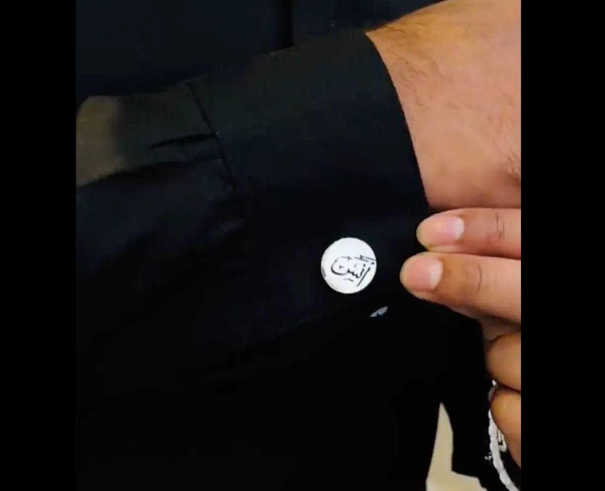 Personlized Round Arabic Cufflink