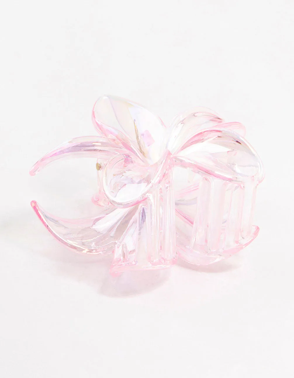 Pink Plastic Frangipani Claw Clip