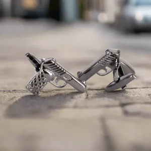 Pistol Gun Gunmetal Cufflinks (Online Exclusive)