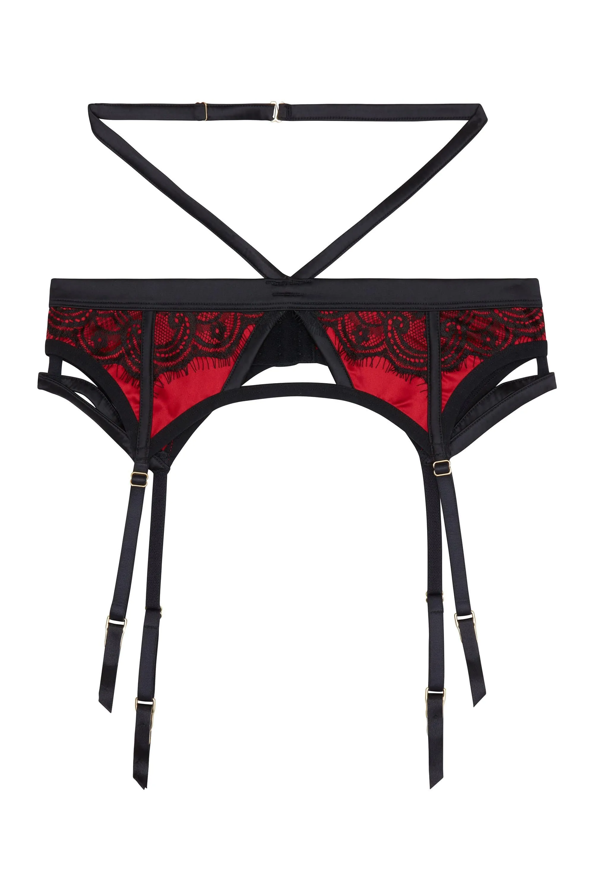 Playful Promises Tasmin Ruby Lace Suspender Belt