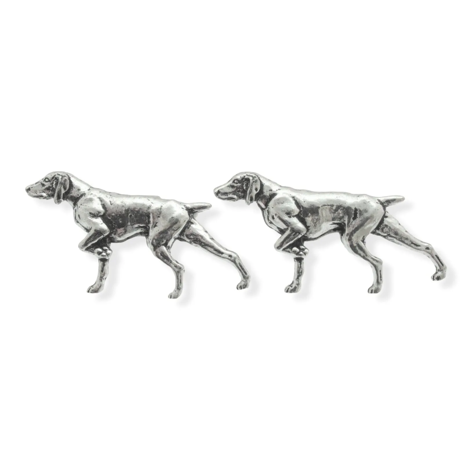 Pointer Gundog Pair of English Pewter Cufflinks