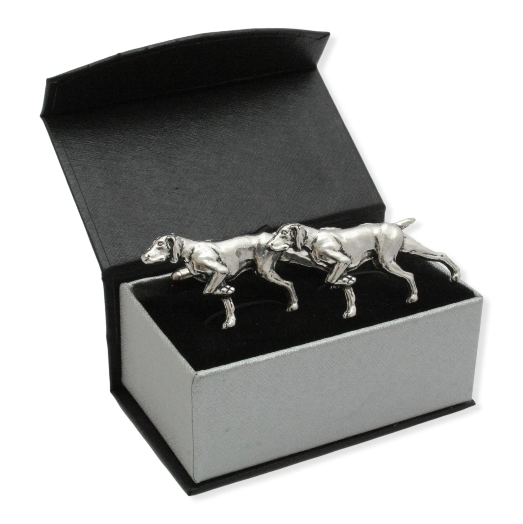 Pointer Gundog Pair of English Pewter Cufflinks
