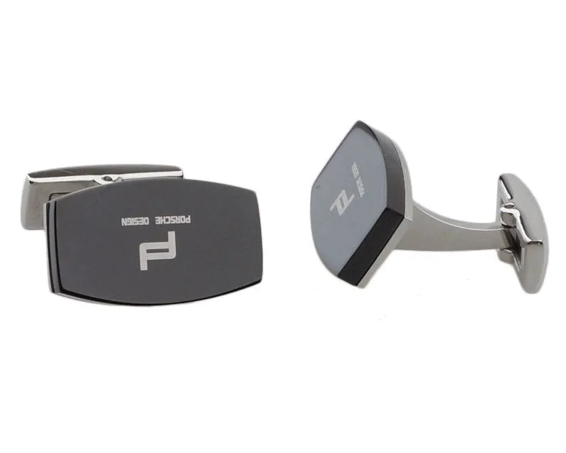 Porsche design inspired silver plated cufflinks