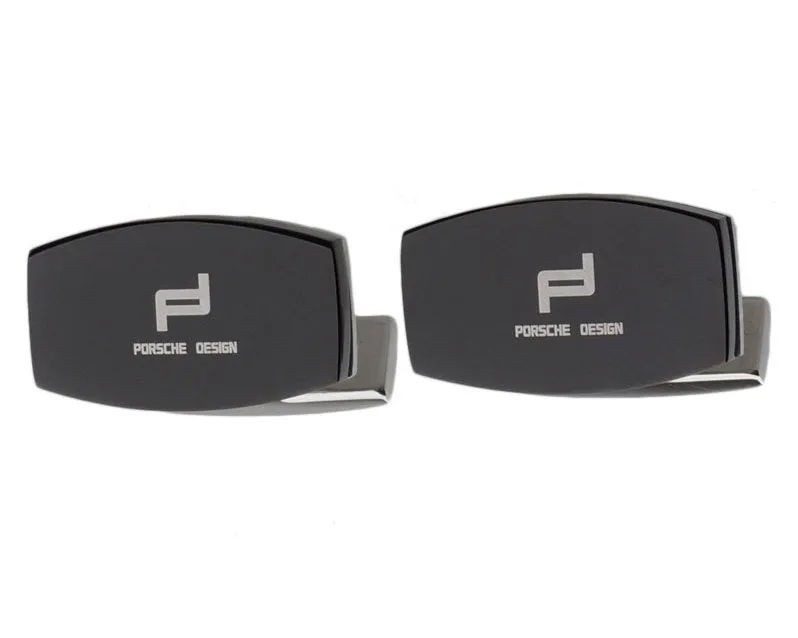 Porsche design inspired silver plated cufflinks