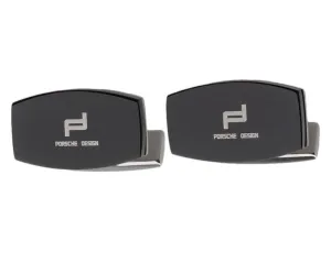 Porsche design inspired silver plated cufflinks