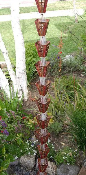 Professional Japanese Box Rain Cups Copper Rain Chain Decorative Downspout Garden Art