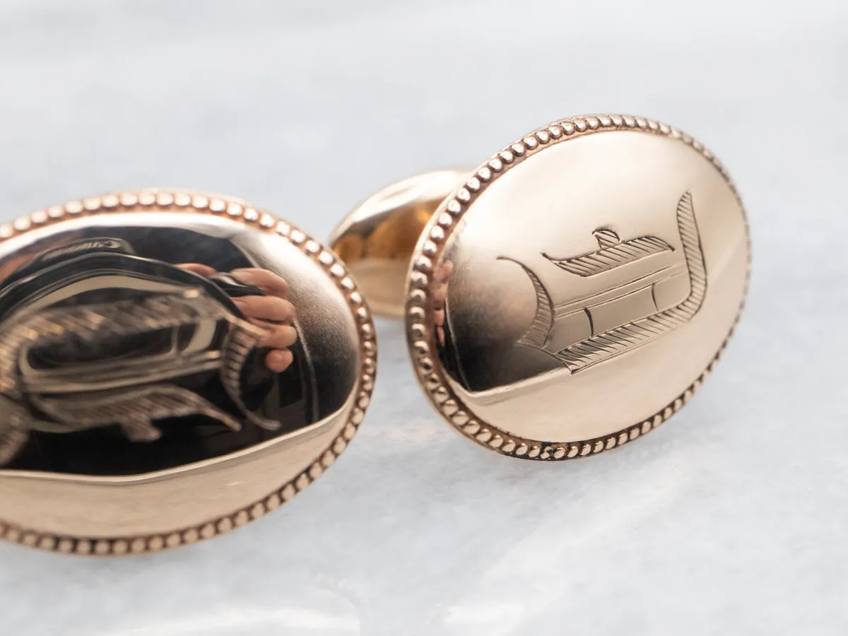 "D" Engraved Cufflinks