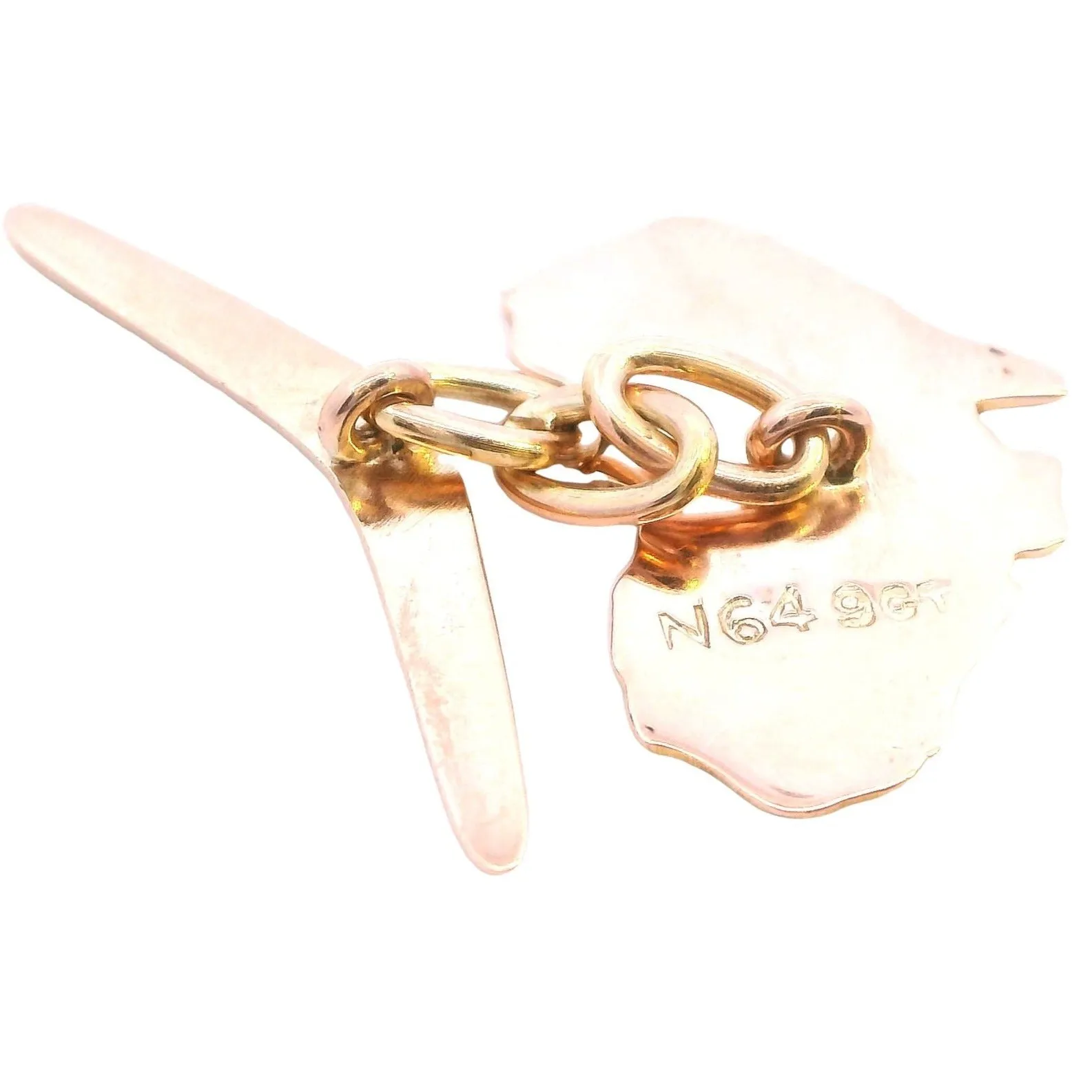 "Exquisite 9ct Yellow Gold Map of Australia and Boomerang Cufflinks"