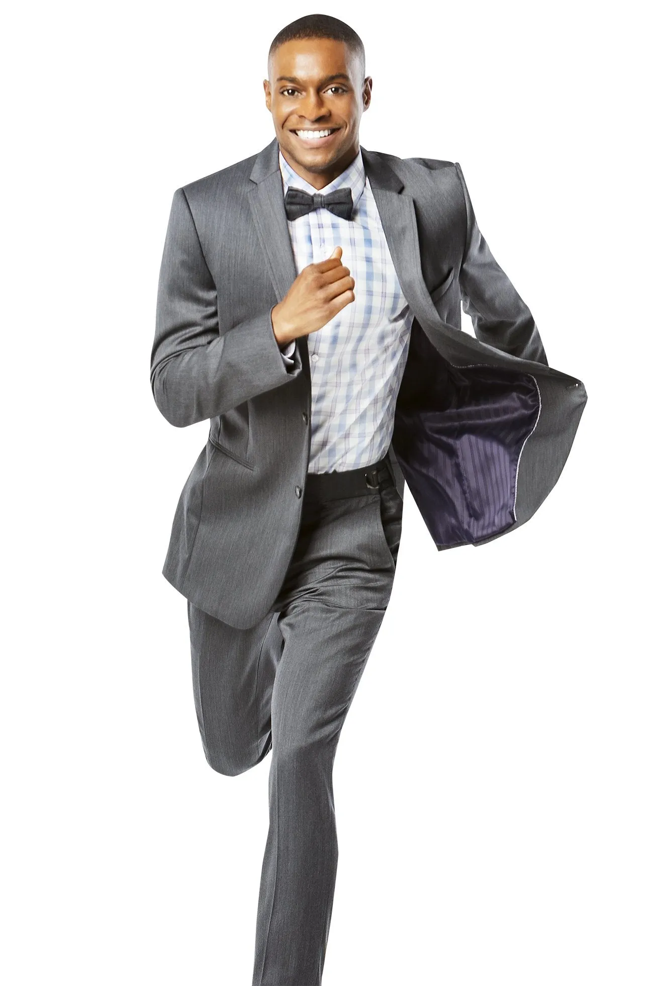 "Patrick" Plaid Spread Collar Slim Fit Tuxedo Shirt