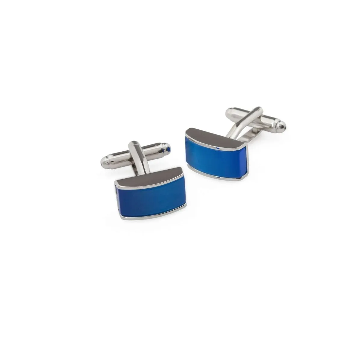 Rectangular Royal Blue Crystal Cufflinks