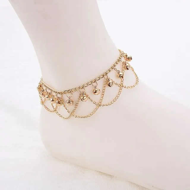 Retro Ethnic Style Beach Anklet Leisure Street Shooting Foot Chain