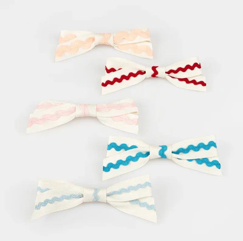 Ricrac Bow Hair Clips