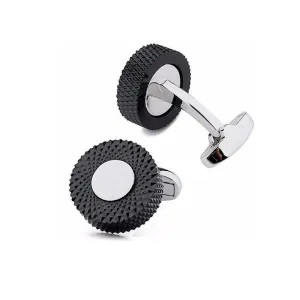 Round Gunmetal Cufflinks