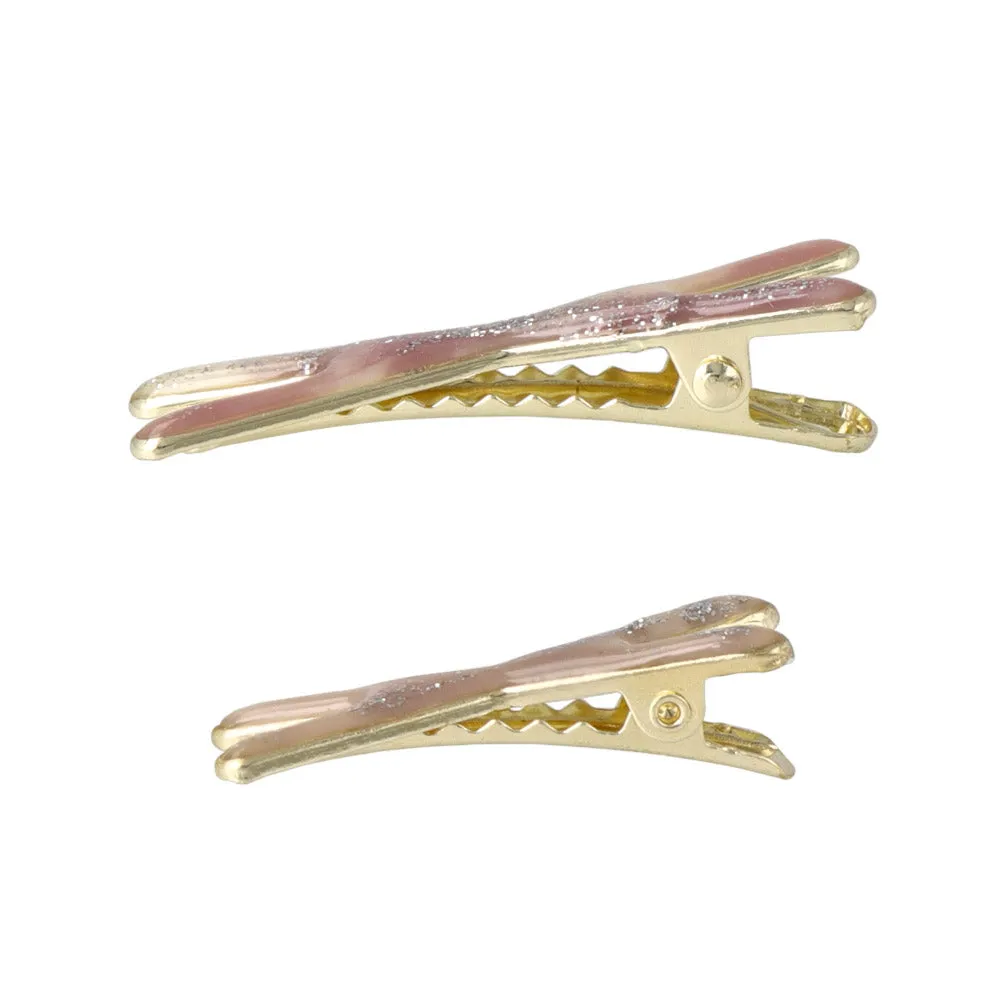 Sequin Cross Mini Pinch Clip Set
