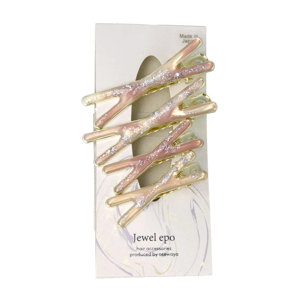Sequin Cross Mini Pinch Clip Set