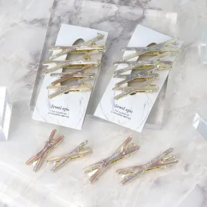 Sequin Cross Mini Pinch Clip Set