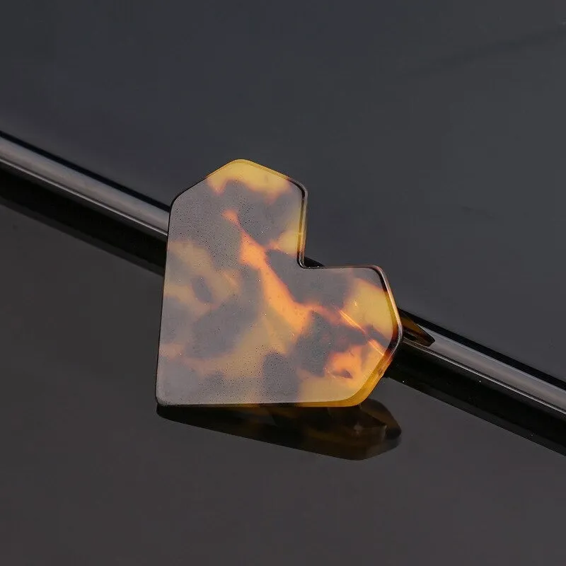 Shimmering Sweet Fashion Love Heart Shape Acrylic Hair Clips