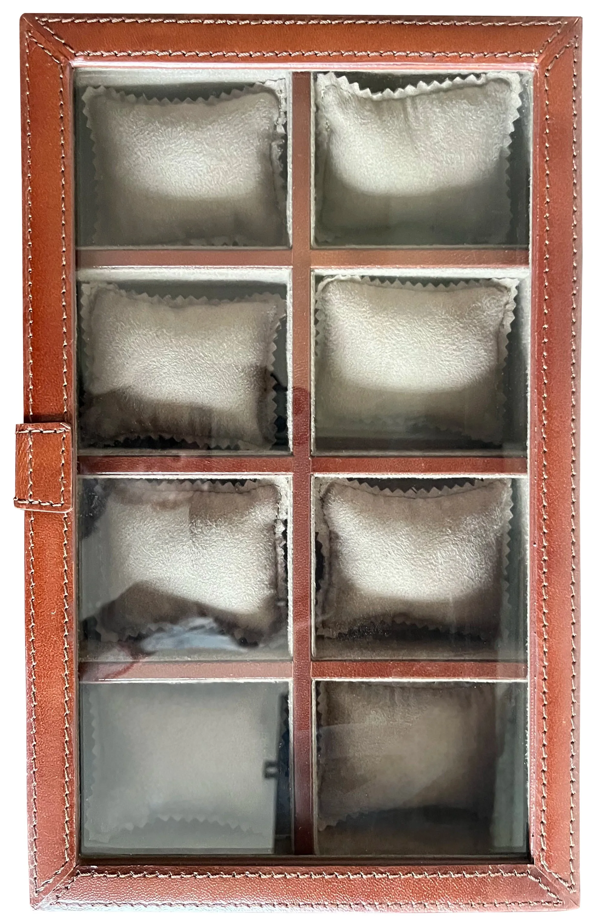 Signature Leather Watch Case - 8 Slots (Brown)