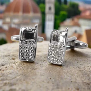 Silver handphone Cufflinks (Online Exclusive)