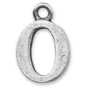 Silver Initial O Charm