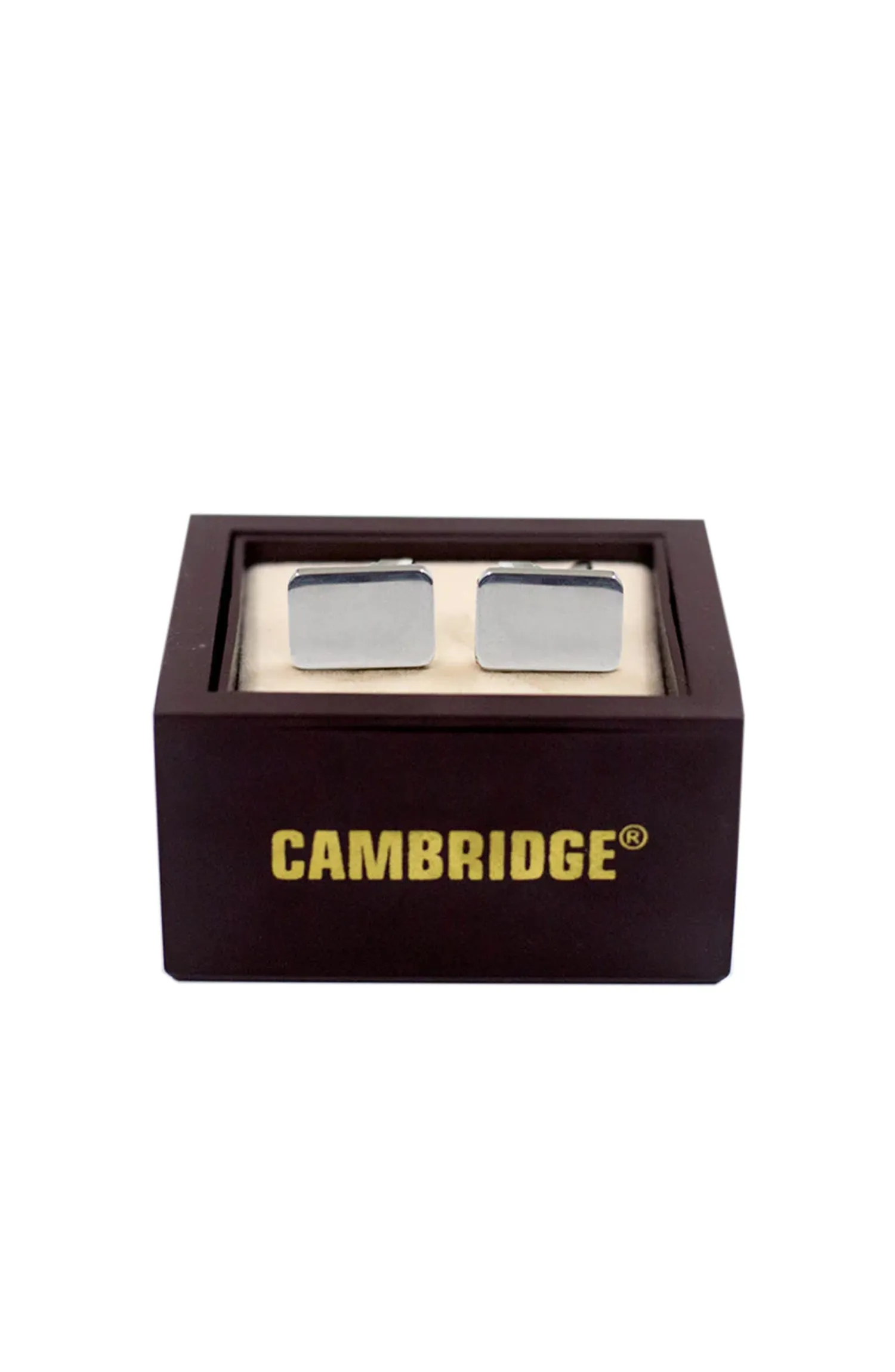 Silver Plain Box Cufflinks