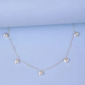 Single Little Hearts Motif Silver 92.5 ANklets