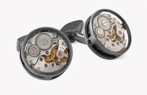 Skeleton Slim Round Cufflinks