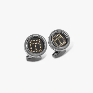 Solitaire cufflinks in stainless steel