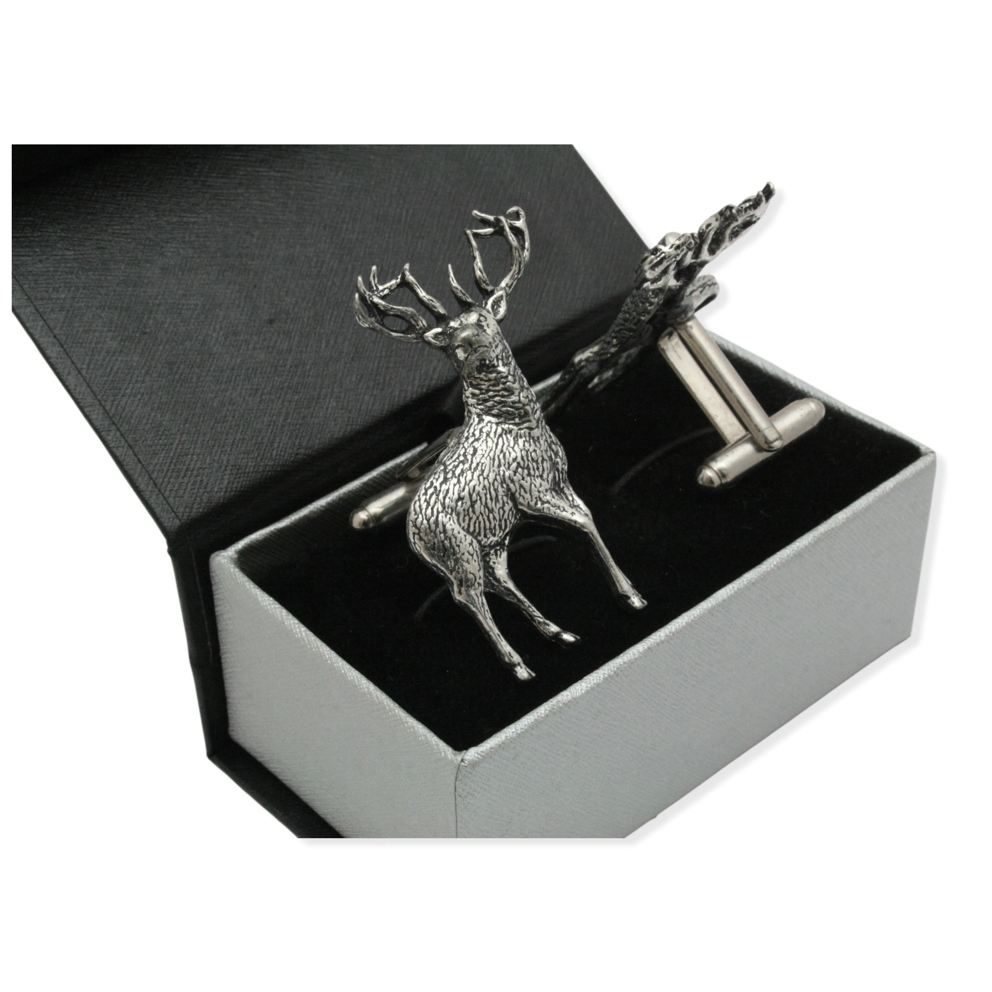 Standing Stag Pewter Cufflinks